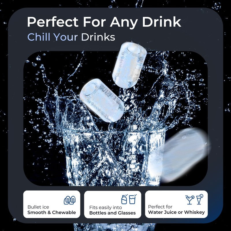 Countertop Ice Maker – 8 Cubes in 6 Mins, 26lbs/Day, Self-Cleaning Ice Machine3