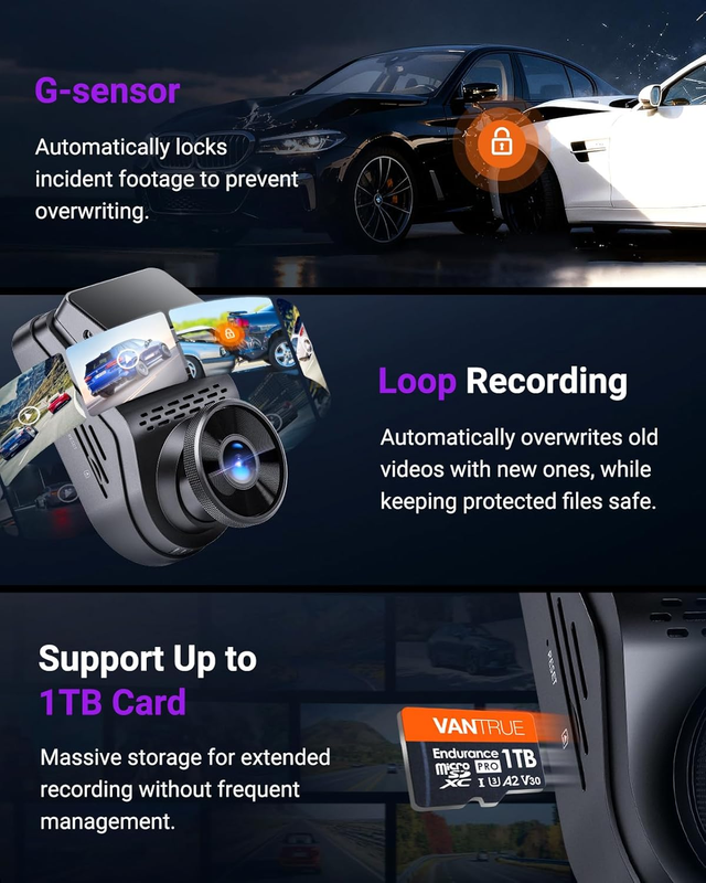 S1 Pro Dash Cam Front STARVIS 2, 2.7K Mini Dash Camera for Cars, ADAS, App Contr6