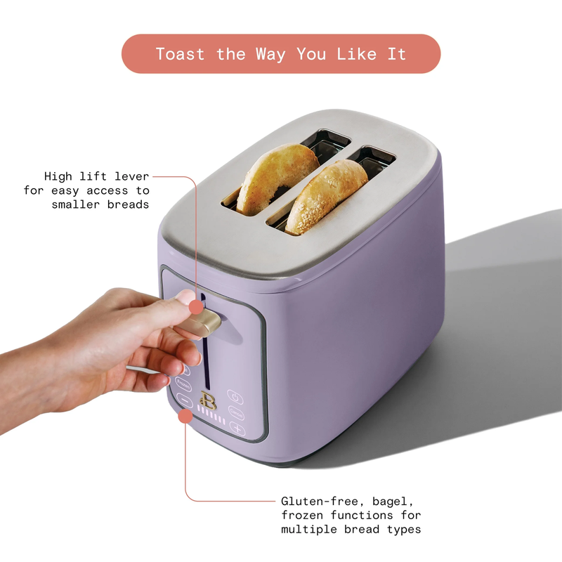 2 Slice Toaster with Touch Activated Display, Lavender by Drew Barrymore5