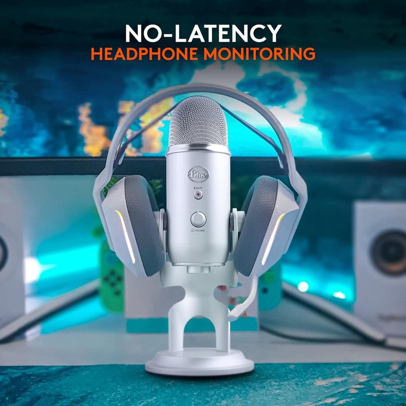 Blue Yeti USB Microphone for Gaming Streaming Podcast YouTube Discord PC Silver6