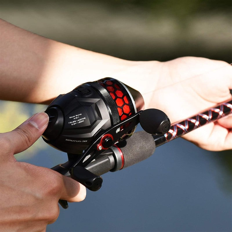 Brutus Spincast Fishing Reel - Easy Push Button, High Speed, Left/Right Retrieve5