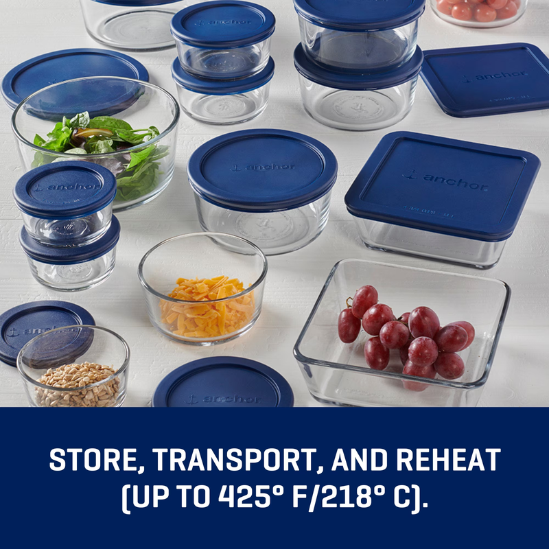 30 Piece Glass Food Storage Containers Set with Snugfit Lids5