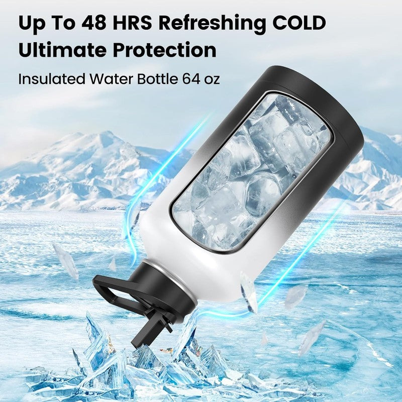 64oz Insulated Water Bottle Dark Gray   Triple Wall Vacuum, Leakproof, BPA Free1