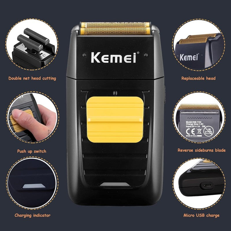 Professional Hair Clipper Trimmer Set Cordless Barber Kit Foil Shaver2