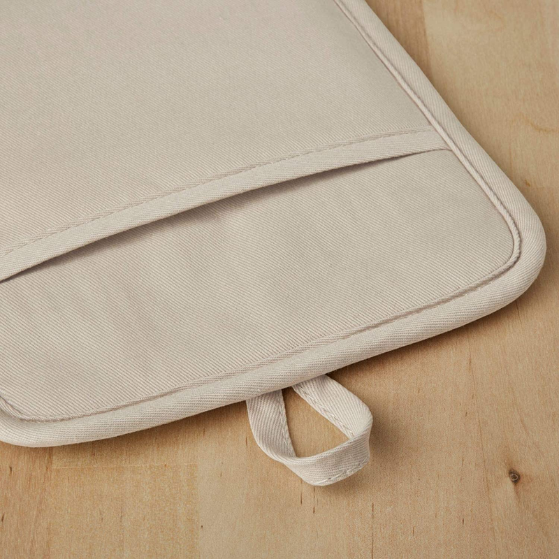 Ribbed Soft Silicone Pot Holder 2-Pack Set, Milkshake Tan, 7"X9"2