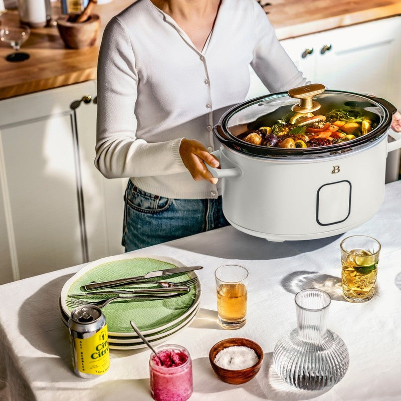 6 Qt Programmable Slow Cooker, White Icing by Drew Barrymore5