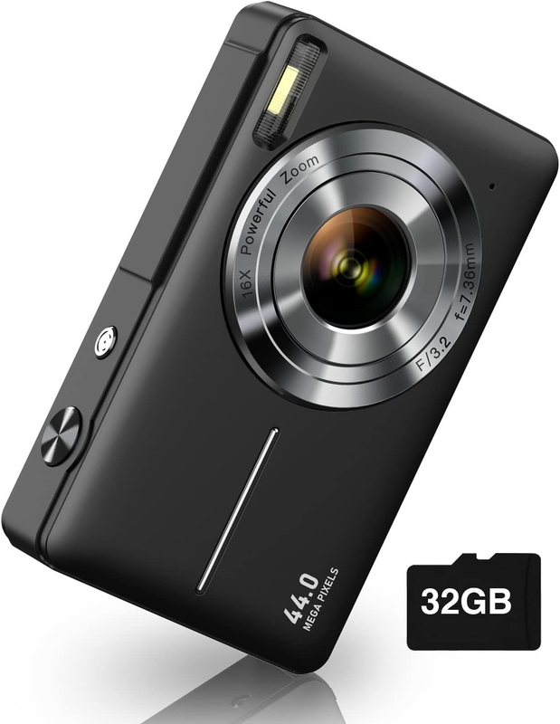 FHD 1080P Digital Point & Shoot Camera 16X Zoom Anti-Shake Compact Kids, Black8
