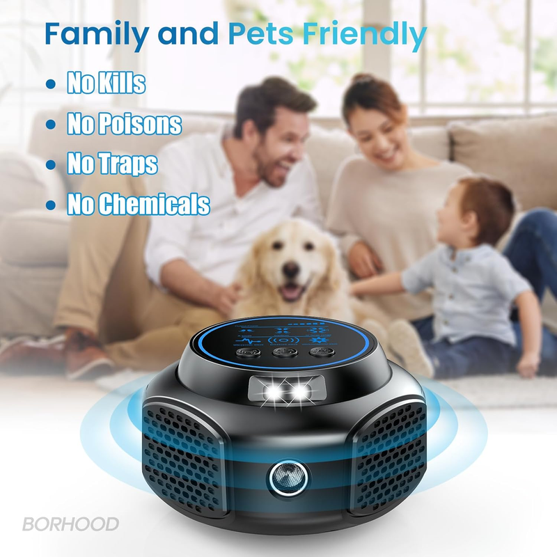 Ultrasonic Pest Repeller Plug In Mouse Rat Roach Spider Control Black5