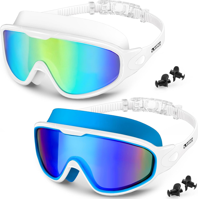 Swimming Goggles 2 Pack Adult Anti Fog UV Protection Comfortable Fit6
