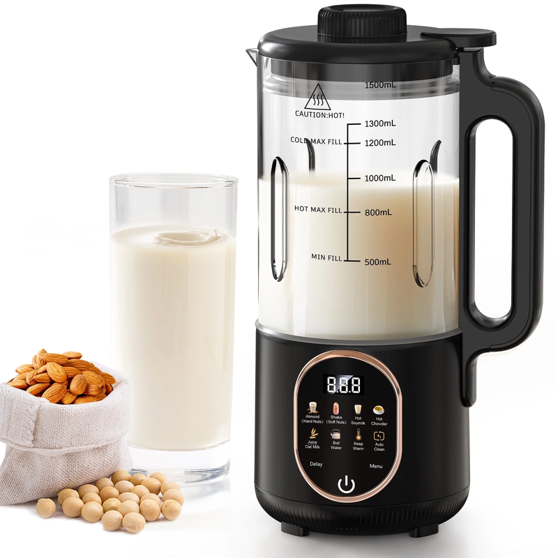 Luxmo 50oz Nut Milk Maker 10 in 1 Soy Almond Oat Milk Machine10