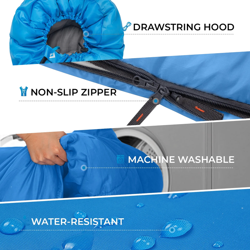 Sleeping Bag for Adults 3-Season Lightweight Sleeping Bags for Camping, Backpack1