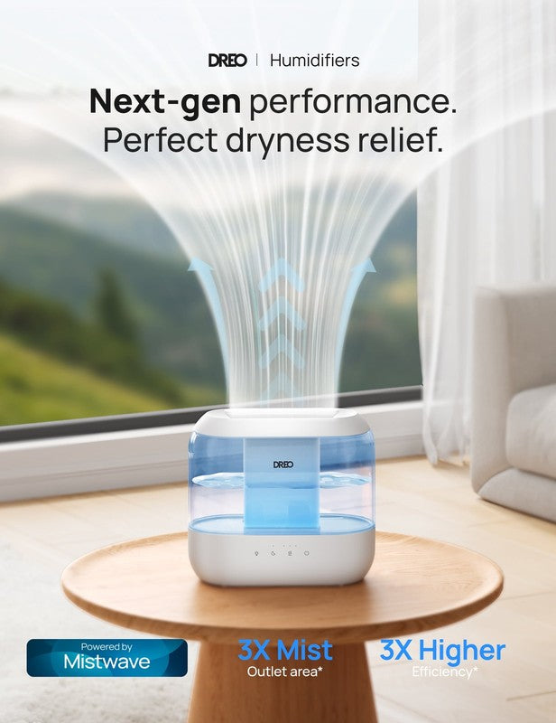 Humidifier 4L Cool Mist Top Fill Ultrasonic w/ Diffuser Nightlight 32H Quiet6