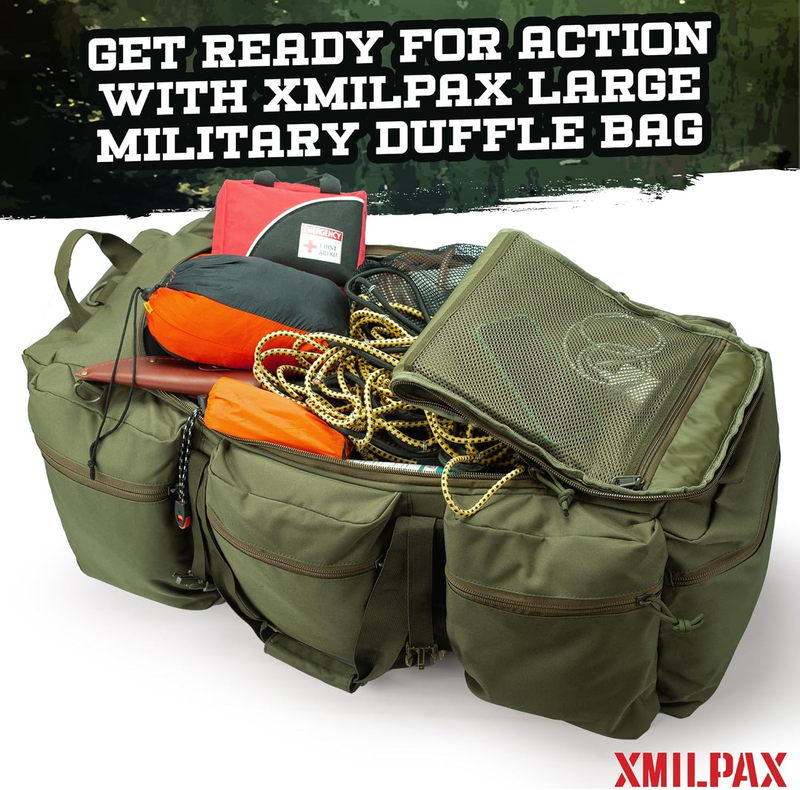 Military Tactical Duffel Bag 100L Large Travel Deployment Bag6