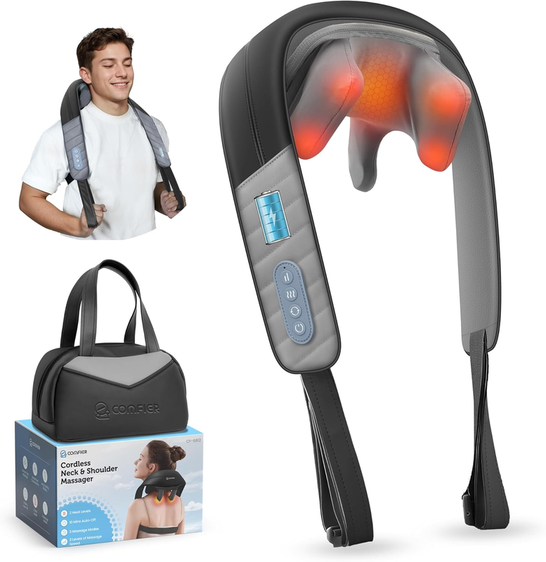 4D Neck Massager Deep Tissue Cordless Neck Shoulder Back Massager10