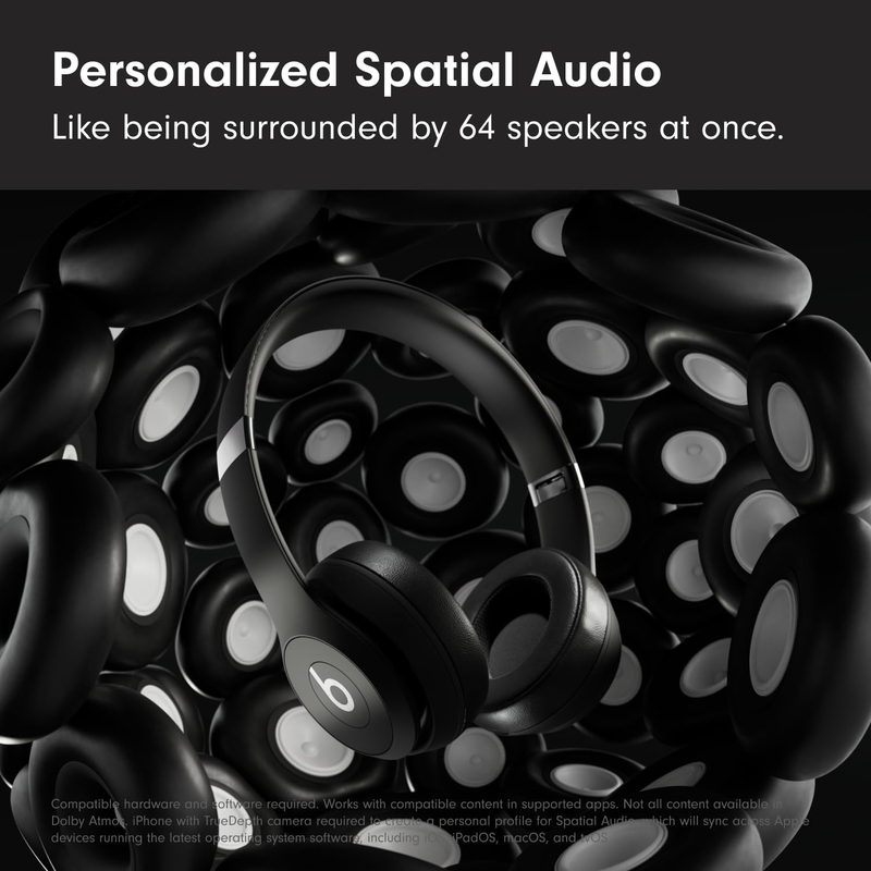 Solo 4 Wireless On-Ear Bluetooth Headphones 50Hr Battery Matte Black3