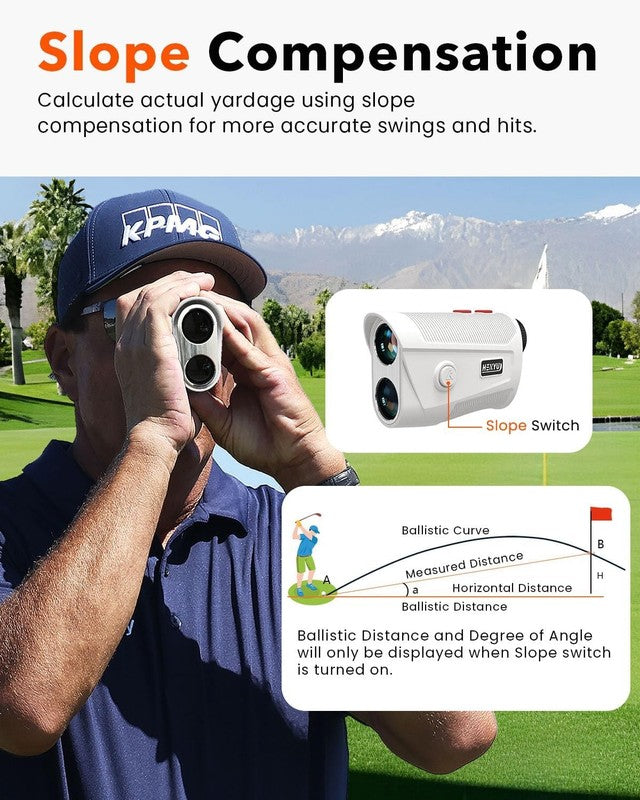Golf Rangefinder 1200Yds Slope Flag Lock Vibration 7X USB C Rechargeable2