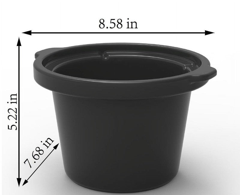 2 Qt Manual Slow Cooker, Matte Black4