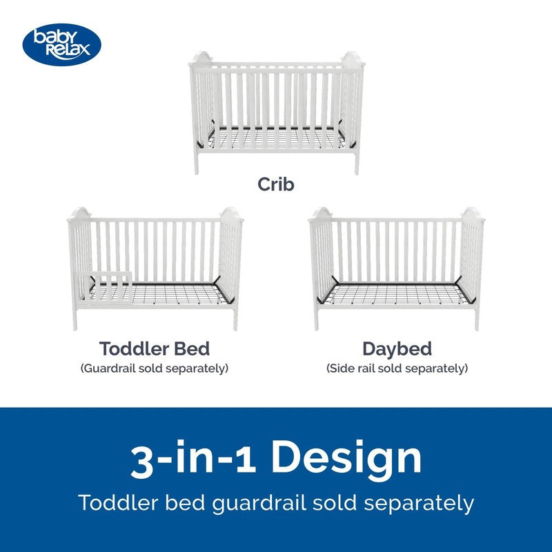 Adele 3-In-1 Convertible Crib, White6