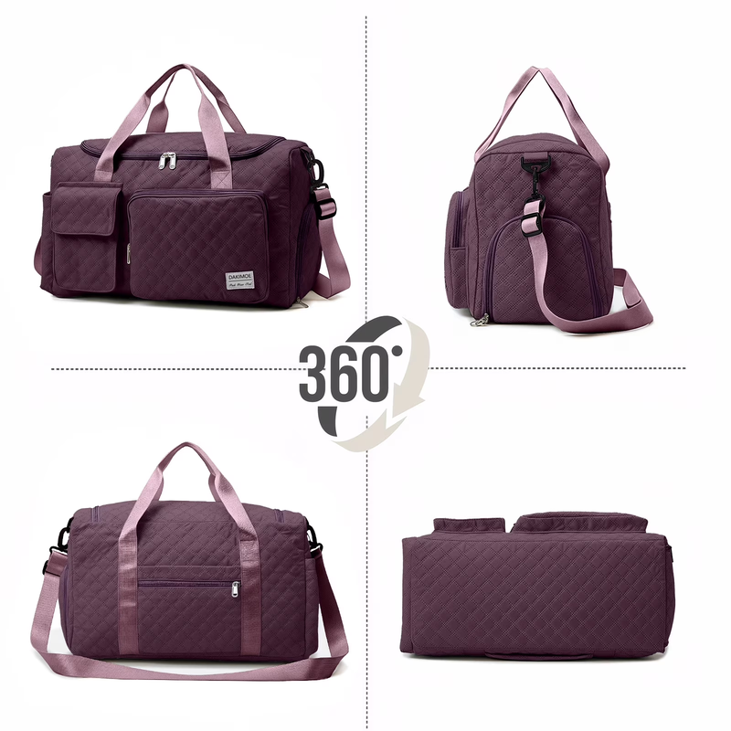 Travel Duffle Bag for Women Large Weekender Bags Carry on Gym Duffel Bag with We7