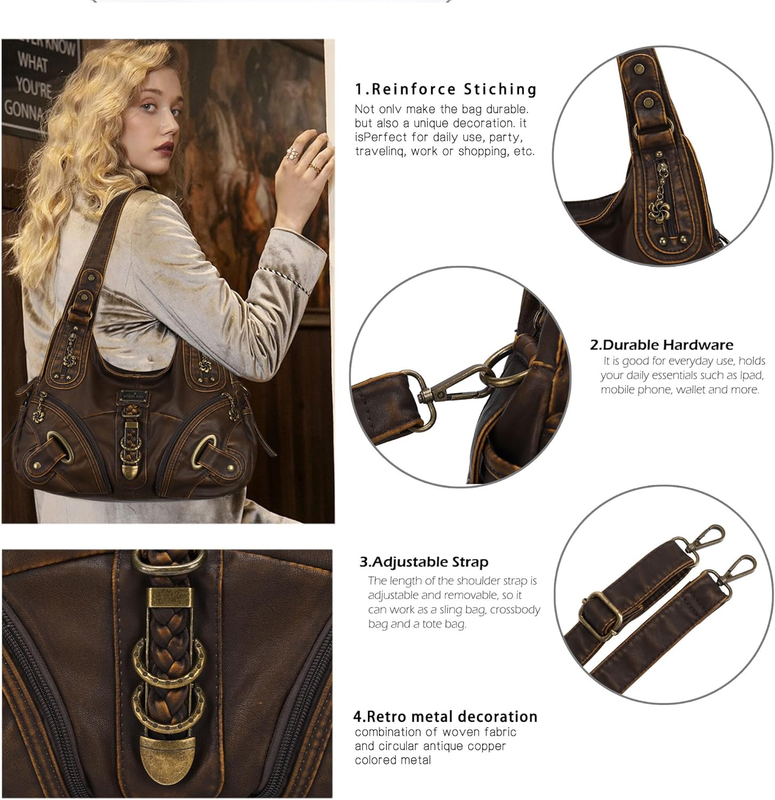 Angelkiss Women’s Large Hobo Satchel Shoulder Handbag Purse5