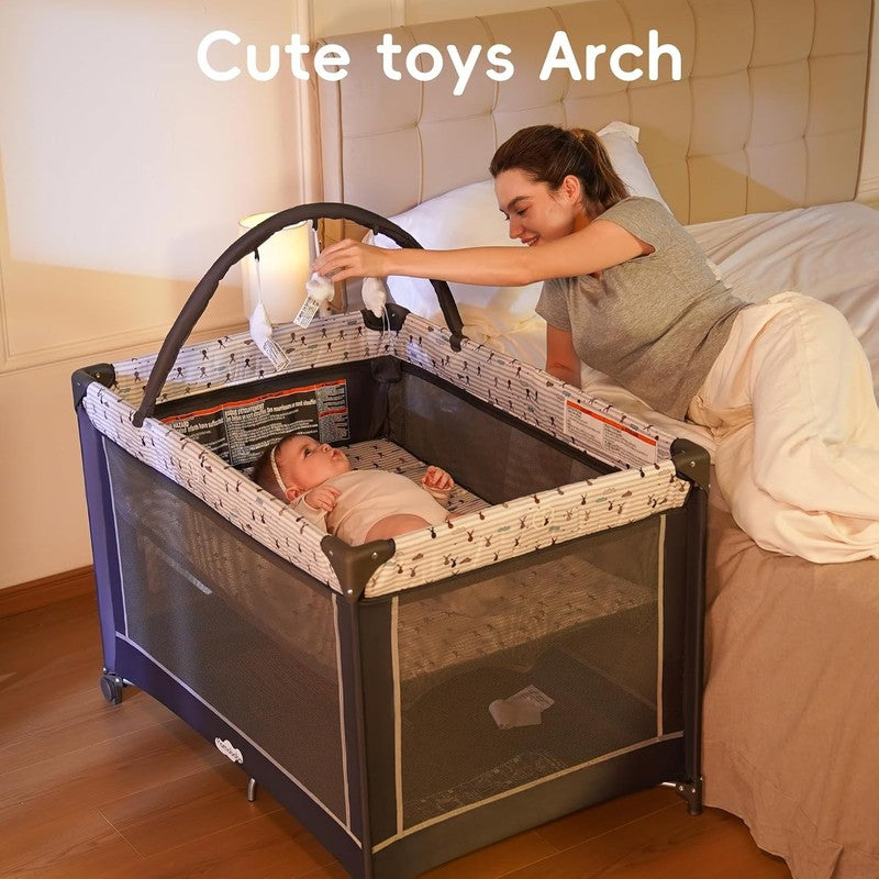 Pack and Play with Bassinet, Portable Playard for Baby7