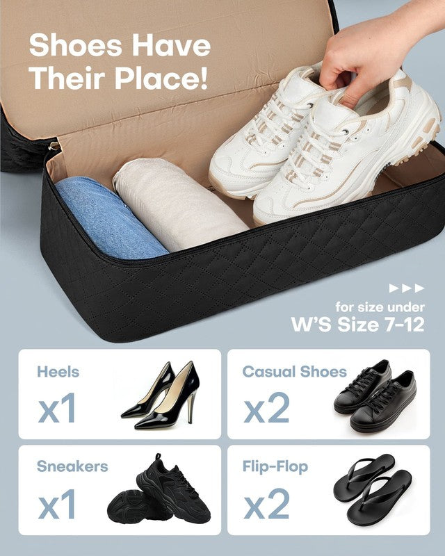 Travel Duffel Bag with Shoe Compartment, Carry-On Size, 15.5" X 18.0" X 8.5", Bl3