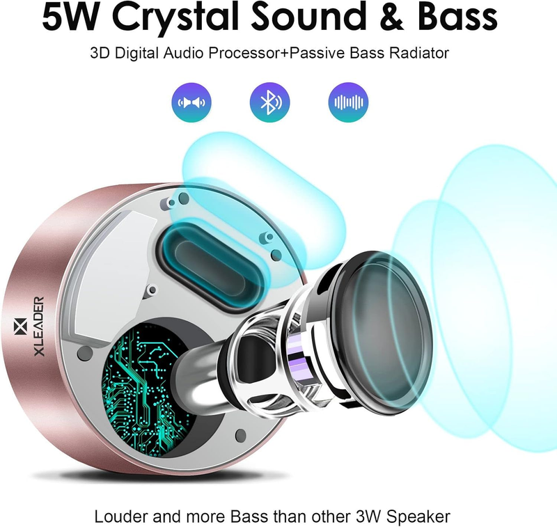 Mini Bluetooth Speaker (Travel Case Provided) HD Sound&Rich Bass, Touch Design, 2