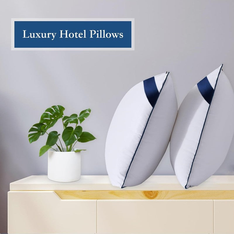 Pillows Queen Size Set of 4, Soft Microfiber, Hotel Quality, for Back & Stomach5