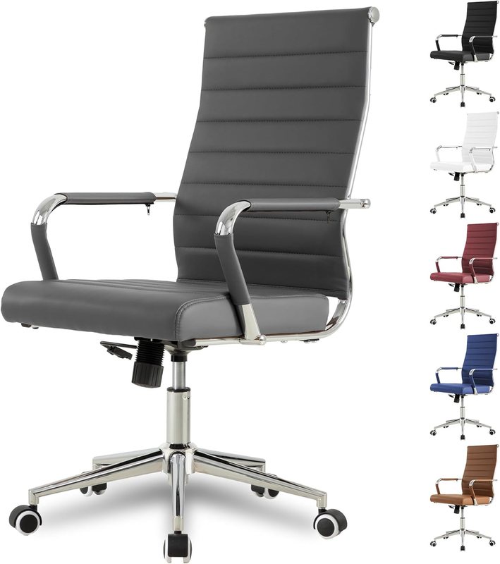 Modern Grey Executive Office Chair Height Adjustable Swivel10