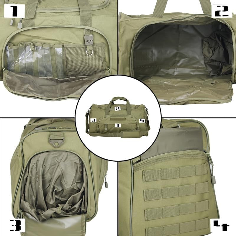 Gym Duffel Bag for Men Sports Duffel Bag with Shoe Compartment (Green Model B)4
