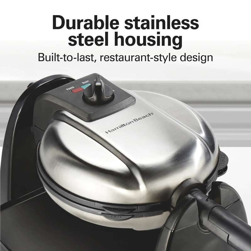 Belgian Waffle Maker with Removable Non-Stick Grids, Roataing Waffle Iron, Stain5
