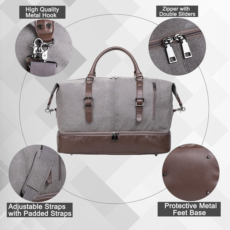 Weekender Overnight Bag Carry on Bag Travel Bag with Shoe Pouch5