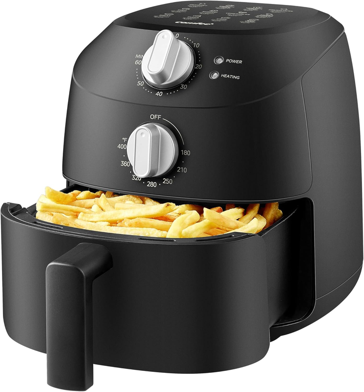 2.1QT Compact Air Fryer 12 Menu Options Adjustable Timer Nonstick Basket9