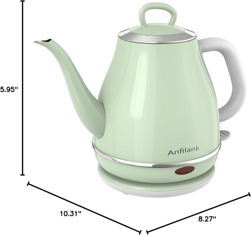 Gooseneck Electric Kettle 1L 1500W Fast Boil Stainless Steel Green9