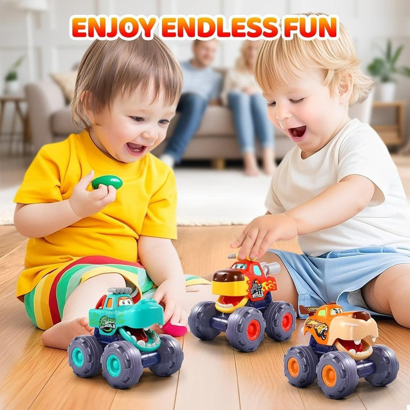 Car Toys for 1 Year Old Boy Gifts, Pull Back Monster Truck Toy Cars for Toddlers3