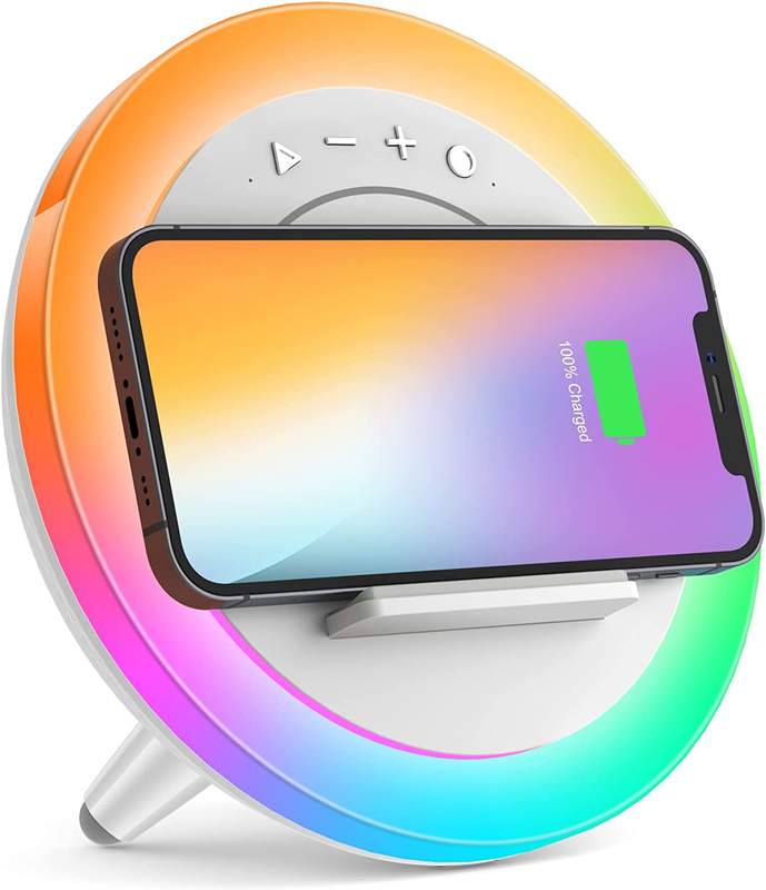Bluetooth Speaker Night Light, Wireless Charging, Teen Girl Gift, 5W0