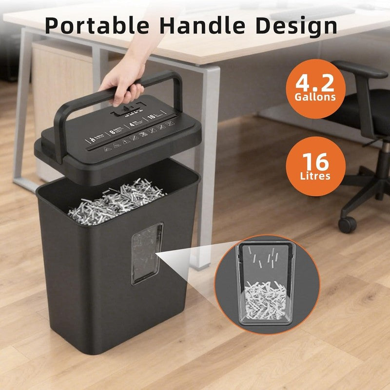 8 Sheet Cross Cut Paper Shredder P 4 4.2Gal Credit Card Home Office Portable5