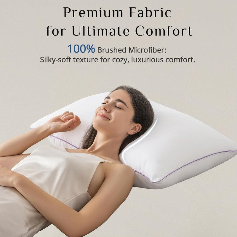 Pillows Queen Size Set of 2, Medium Support, Fluffy Hotel Quality for Sleepers3