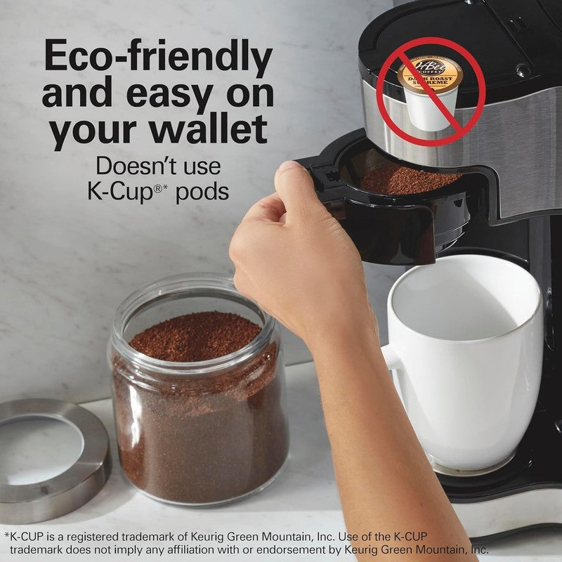 12 Cup Programmable Drip Coffee Maker & Single Serve Machine, Black3