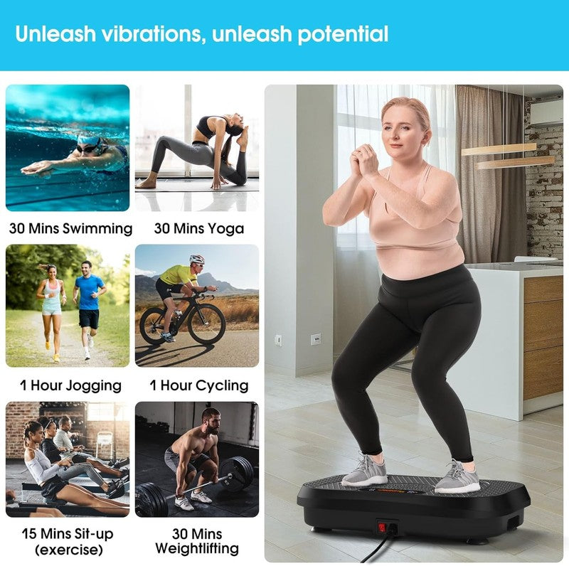 Vibration Plate Exercise Machine 450lbs Whole Body Workout Shake Board3