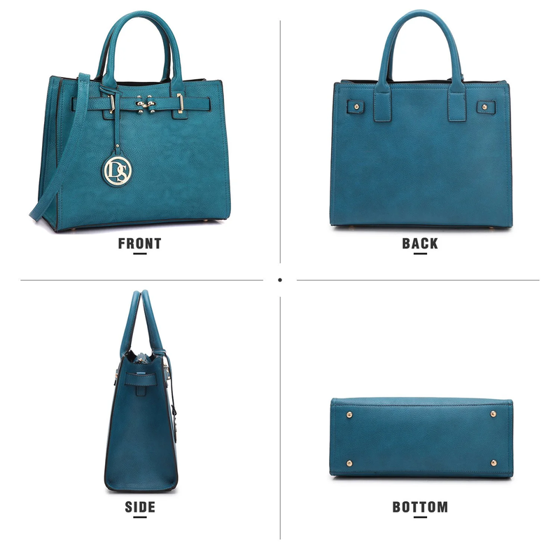 Women Satchel Purses Handbags Belted Top-Handle Work Tote Shoulder Bags with Lon1