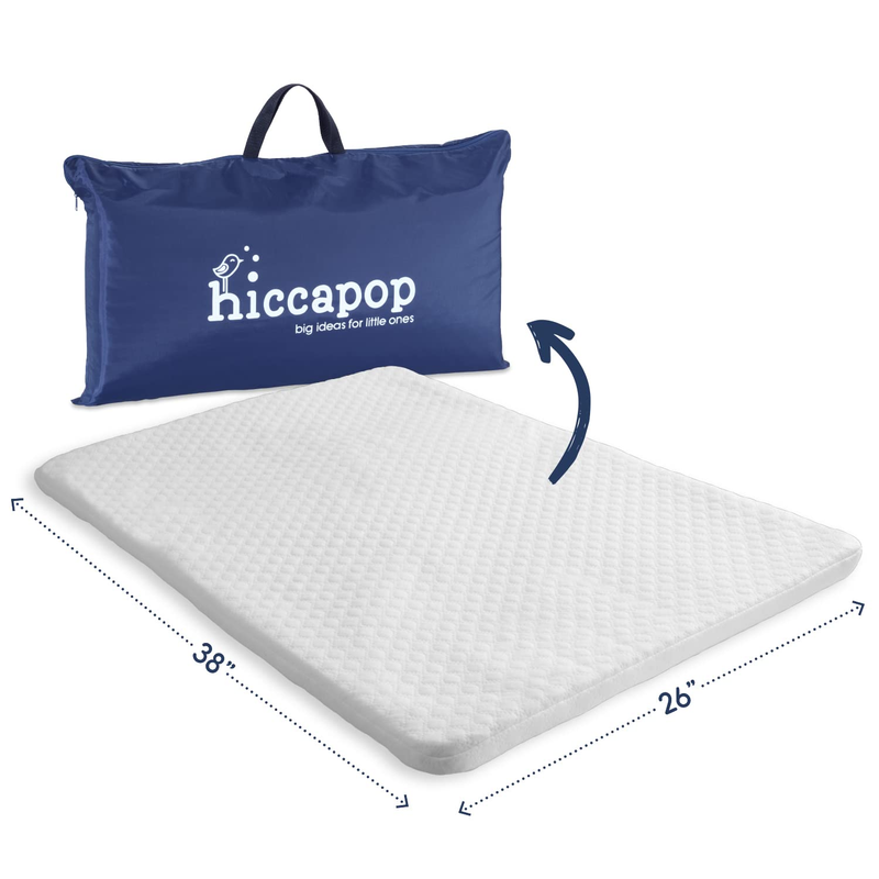Portable 1.5" Thick Pack and Play Mattress Pad for Playard Cribs 38"x26"10
