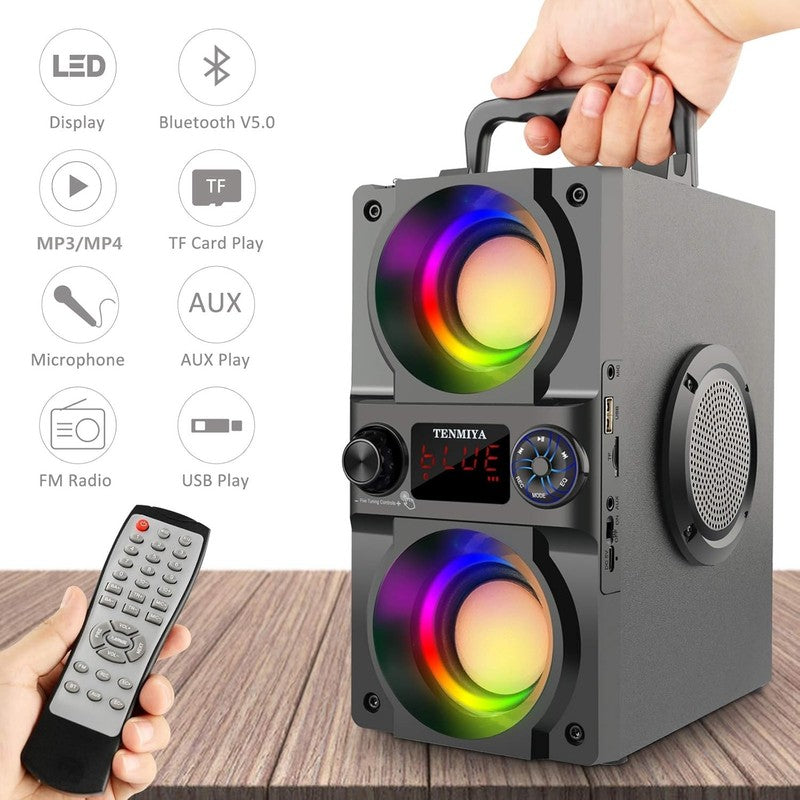 40W Bluetooth Speaker, 60W Peak, Heavy Bass, Lights, FM, MP3, Outdoor/Home3