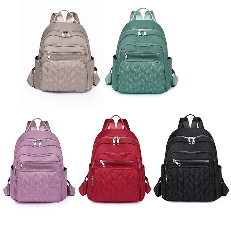 Backpack Adult Women'S Fashion Waterproof Cloth Outdoor Travel Bag Leisure Backp4