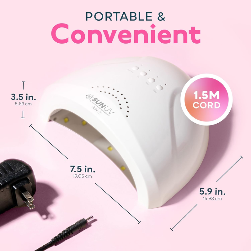 UV LED Nail Lamp, Gel Light for Nail Polish UV Dryer with 3 Timers Sunone White4