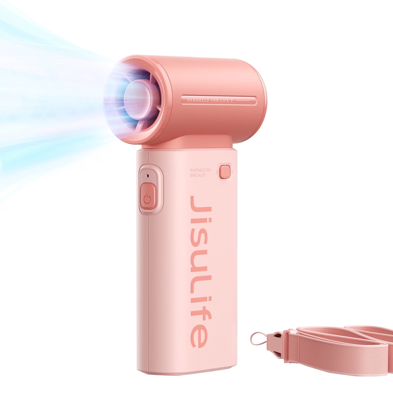 Portable Handheld Fan 5000mAh USB Rechargeable 5 Speed Mini Pocket Pink9