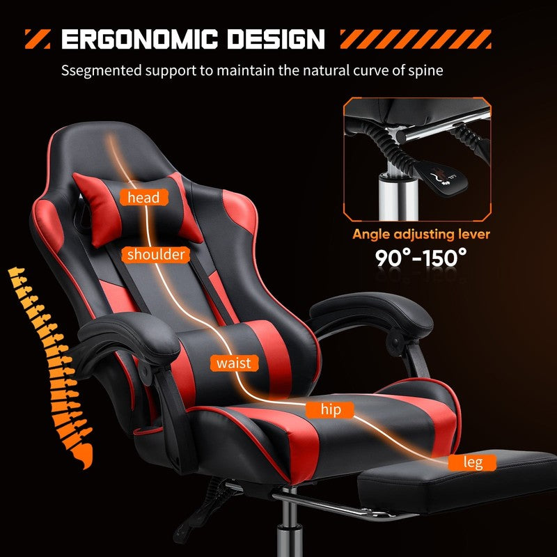 Comfort Gaming Chair, Ergonomic Design, Adjustable Features, Home Offfice Chair,6