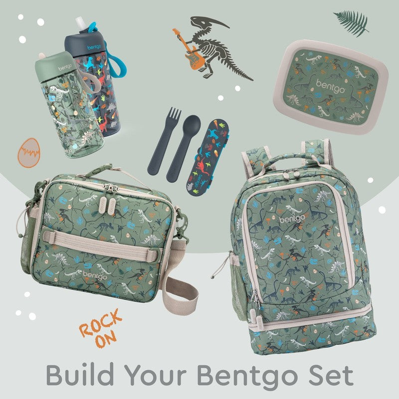 Kids Prints 2 In 1 Backpack & Insulated Lunch Bag   Dino Fossils5