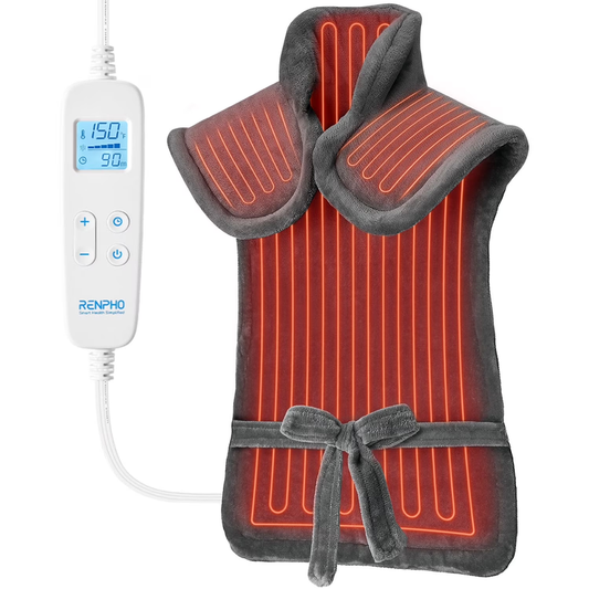 "24X37" Shoulder Heating Pad for Back Pain Relief, Electric Large Heating Pad fo0
