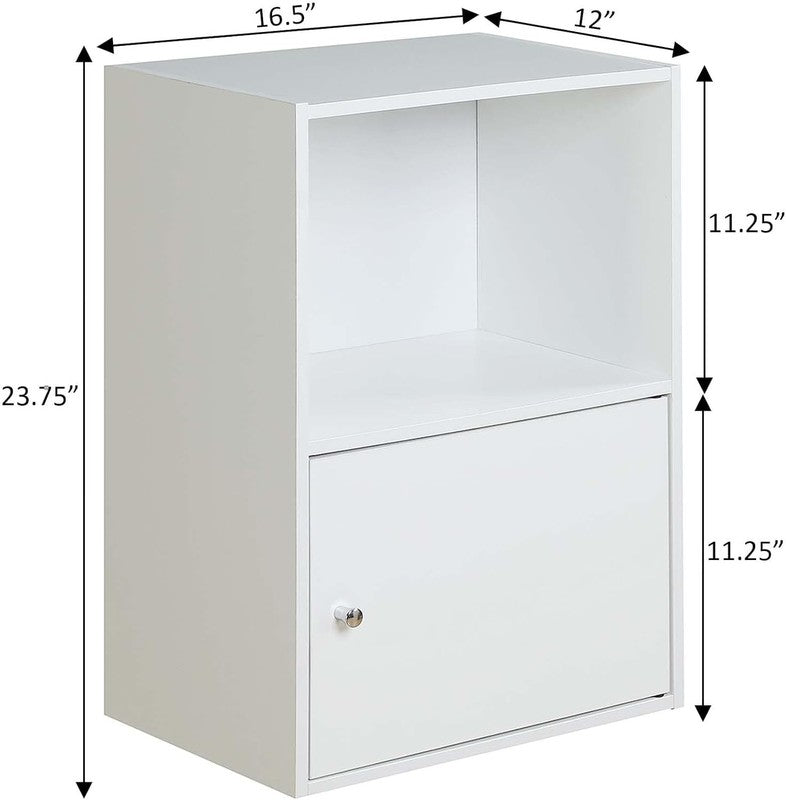 151186W X Tra Storage 1 Door Cabinet, White2